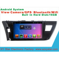 Android System Car GPS DVD para Toyota Corolla 10.1 polegadas Touch Screen com Bluetooth / TV / MP4